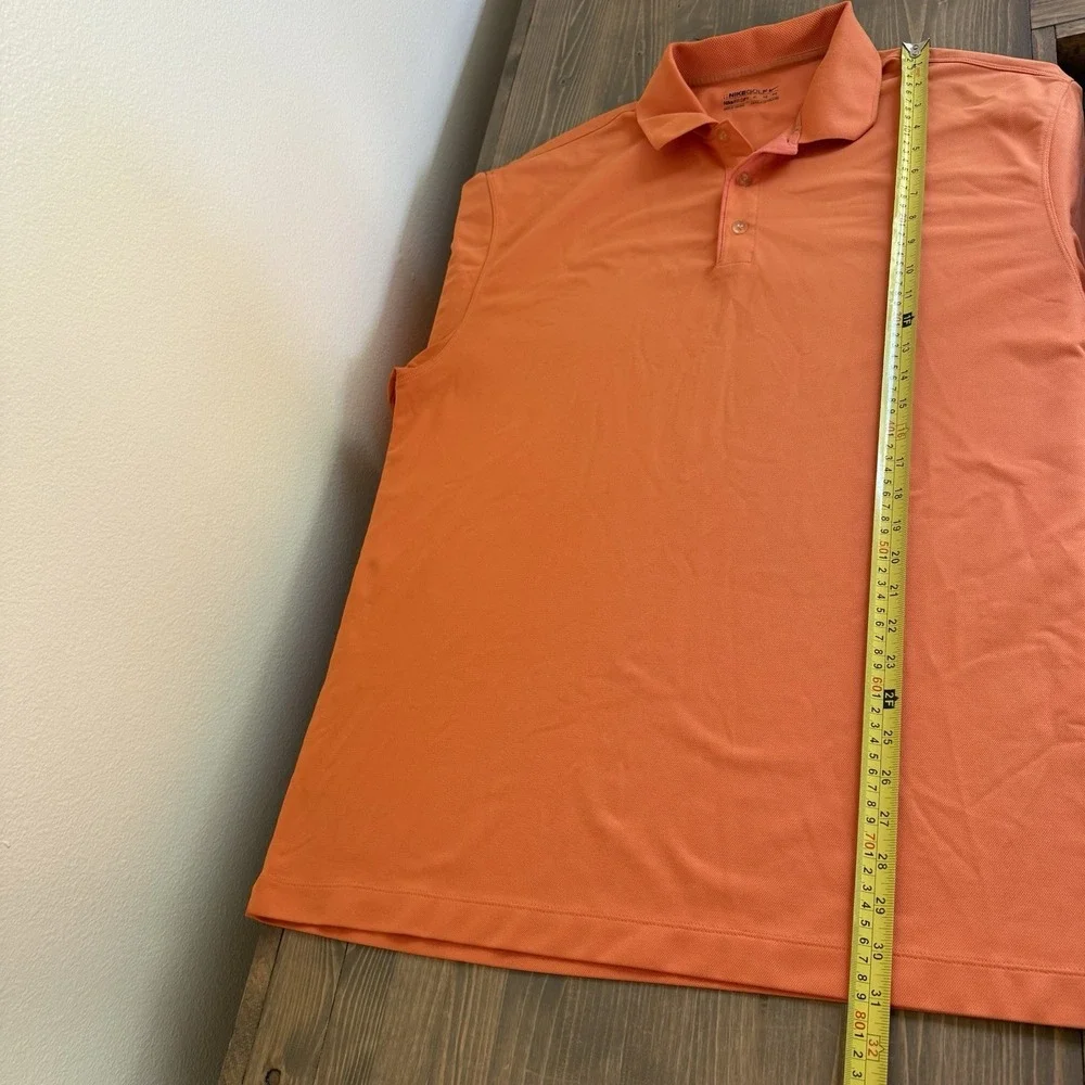 Nike Golf Men's XL Orange Nike Fit‎ Dry Short Sleeve Polo Shirt